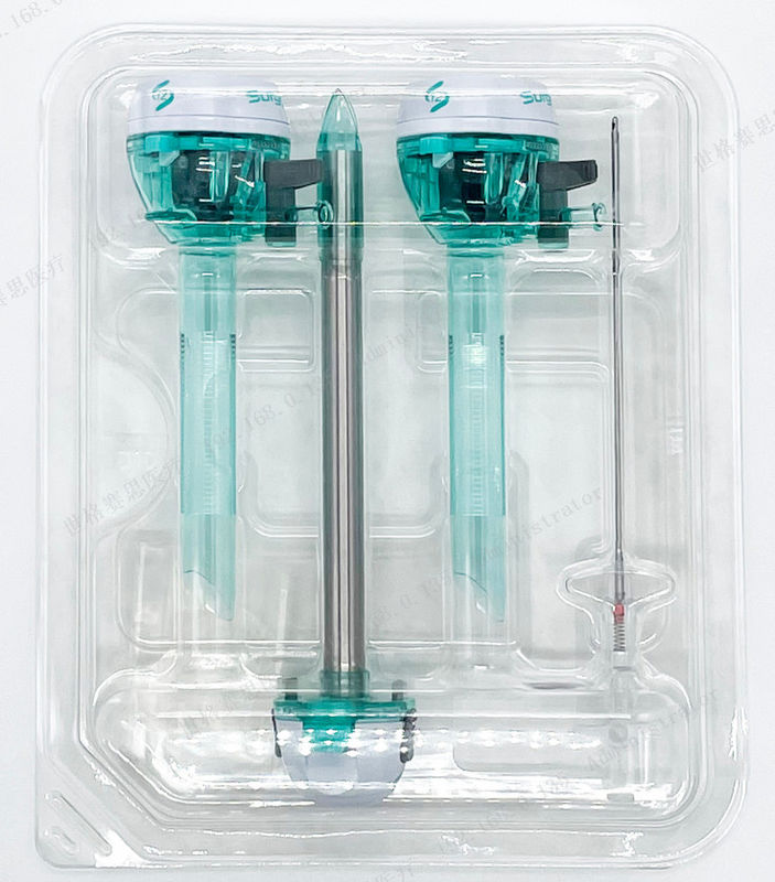 Surgsci Trocar Kit 12mm κοιλιακή χειρουργική στειρό όργανα ορατό Trocar Kit οπτικό Trocar Set